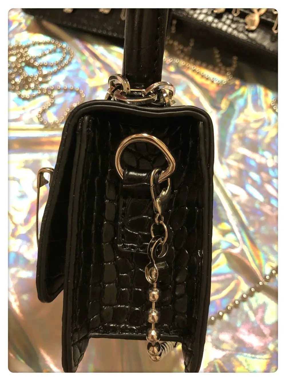 Harajuku Gothic Shoulder Bag Woman Metal Punk Moto Biker Style Female Handbags Cross Paper Clip Rabbit Dark Messenger Bag Purses