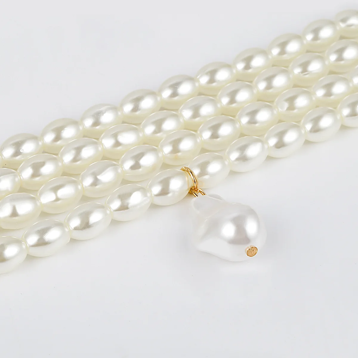 Винтажное элегантное многослойное жемчужное ожерелье s для женщин круглые чокеры из бисера модное ожерелье с подвеской для свадьбы