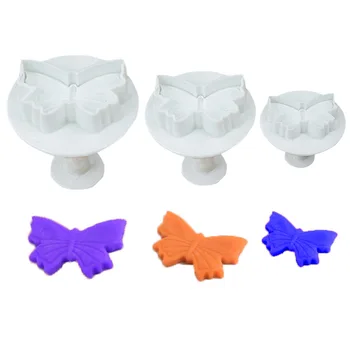 

3Pcs/Set Sugarcraft Fondant Cutter Plastic Cake Mold DIY Fondant Cake Decorating Tools Plunger Paste Sugar Craft Die
