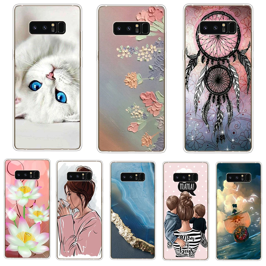 Custodie In Silicone Tpu Morbido Per Samsung Galaxy Note 8 Cover Per Samsung Note 8 Custodie Per Telefoni Coque Cat