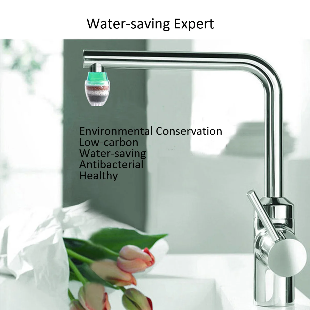 Household Kitchen Home Carbon Faucet Mini Tap Water Clean Filter Purifier Filtration Cartridge 21-23mm Carbon Water Filter