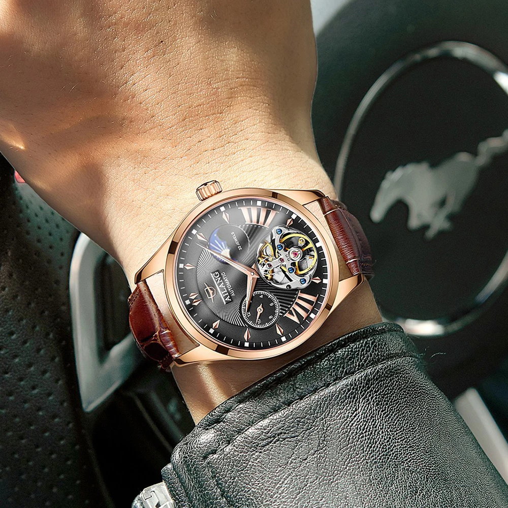 AILANG качественные мужские часы Tourbillon Мужские автоматические швейцарские