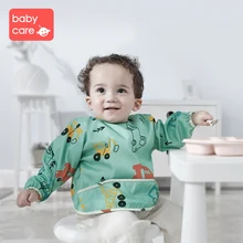 Babycare милые детские нагрудники водонепроницаемый передник с длинными рукавами для кормления детей Детский слюнявчик Soft одежда мягкая одежда для младенцев