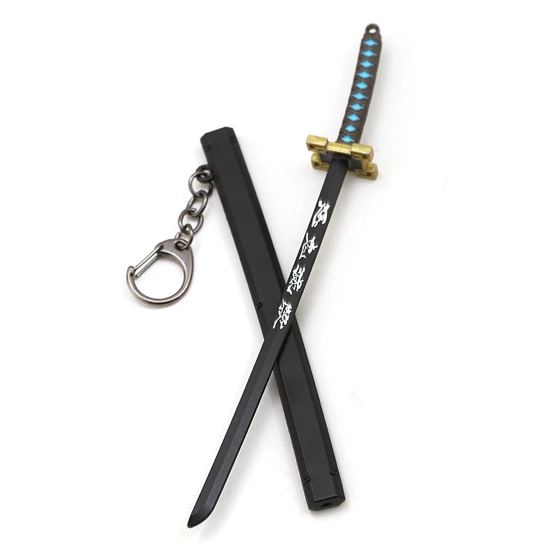 5 шт./лот аниме Demon Slayer брелок в виде меча катана Ghost Blade металлический кулон Kamado Tanjirou оружие нож llaveros