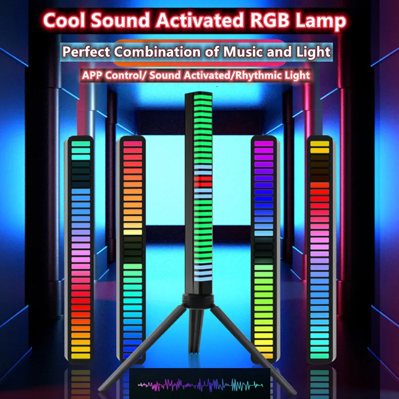Светодиодсветильник лампа Rgb с управлением звуком ночсветильник RGB музыкой
