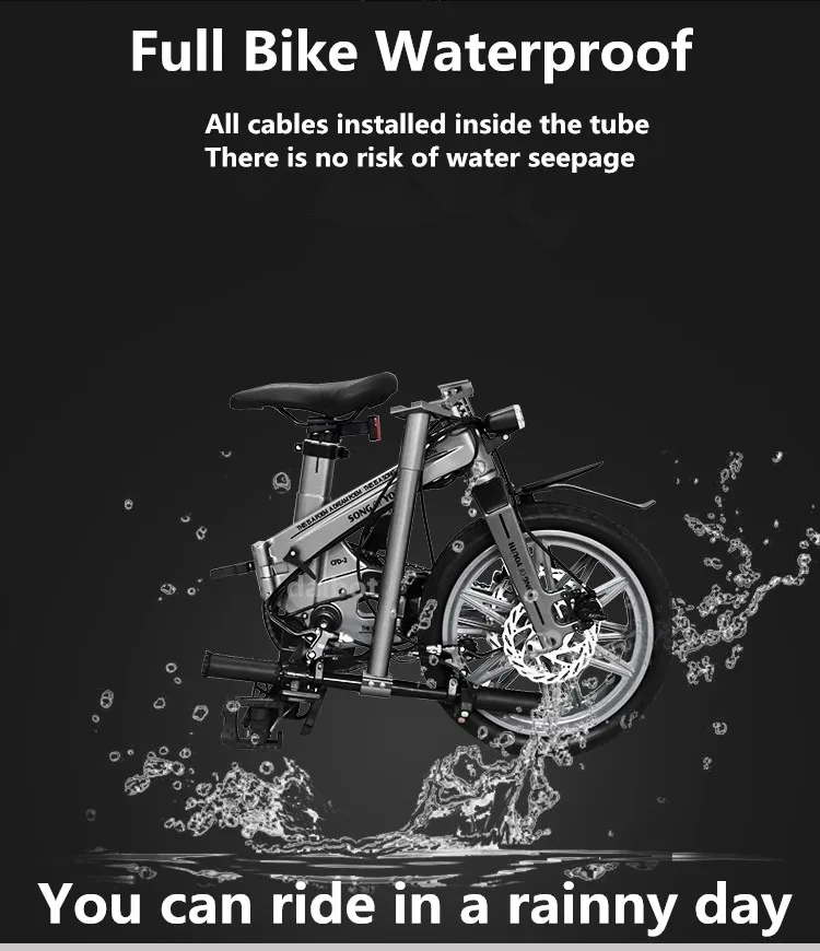 16 дюймов складной электрический велосипед два колеса Электрический 250 Вт 36 В