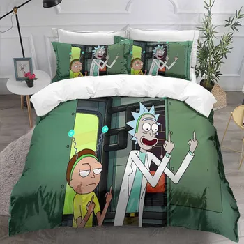 

Anime Duvet Cover Set Winter Home Bed Linen Set Full Queen King Double Size Bedding Set Great Gift for Boys Girls Kid Microfiber