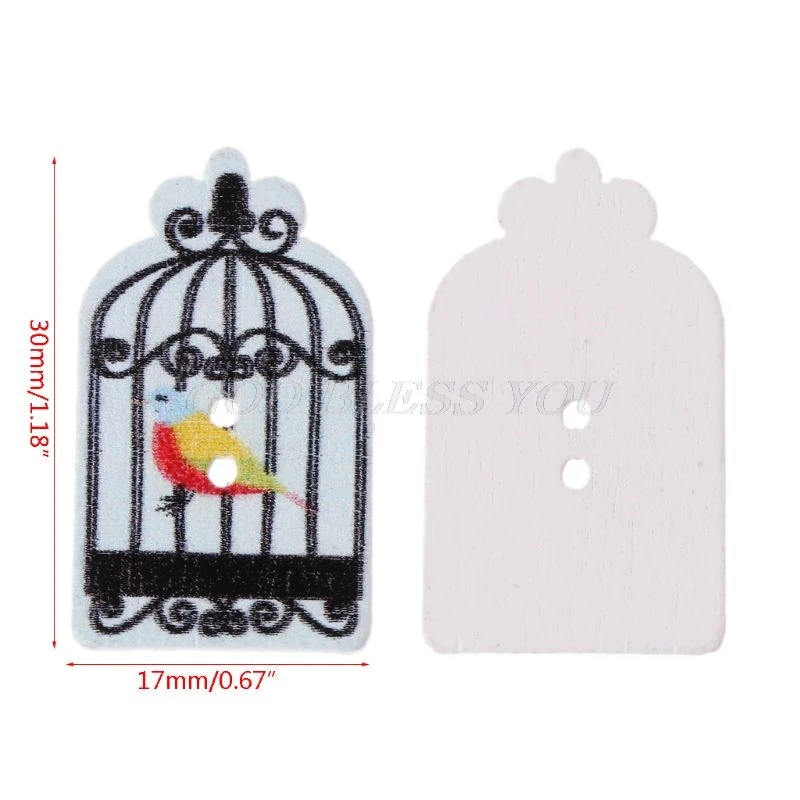 71 50pcs Girl Pattern Wooden Buttons Sewing Scrapbooking Craft DIY Supplies With 2 Holes Embellishmensts Accessories 72XF - Цвет: 71