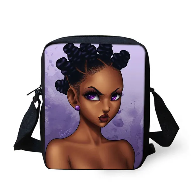 WHEREISART афро черная волшебная сумка-мессенджер для девочек, детская плечевая сумка, африканские сумки через плечо для женщин, маленький кошелек, мини-сумки - Цвет: P4839E