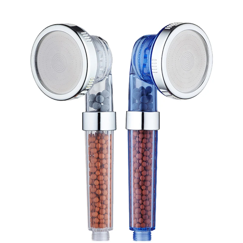 

3-Function Adjustable Jetting Shower Head High Pressure Saving water Anion Filter SPA Nozzle Bathroom Shower Bath Head Dropship