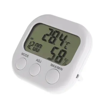 

Digital LCD Thermometer Humidity Meter Hygrometer Max Min Air Temperature Clock