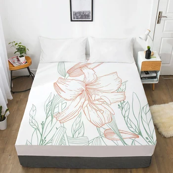

1PC Fitted Sheets Mattress Cover With Elastic Band 3D Bedsheet Linens 150x200 135x200 Bed Sheet Customize any size design
