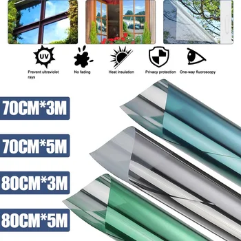 

Multi-Width , Length 3/5 m One Way Mirror Window Film.Self-adhesive Reflective Privacy Glass Tint,Heat Control Solar film