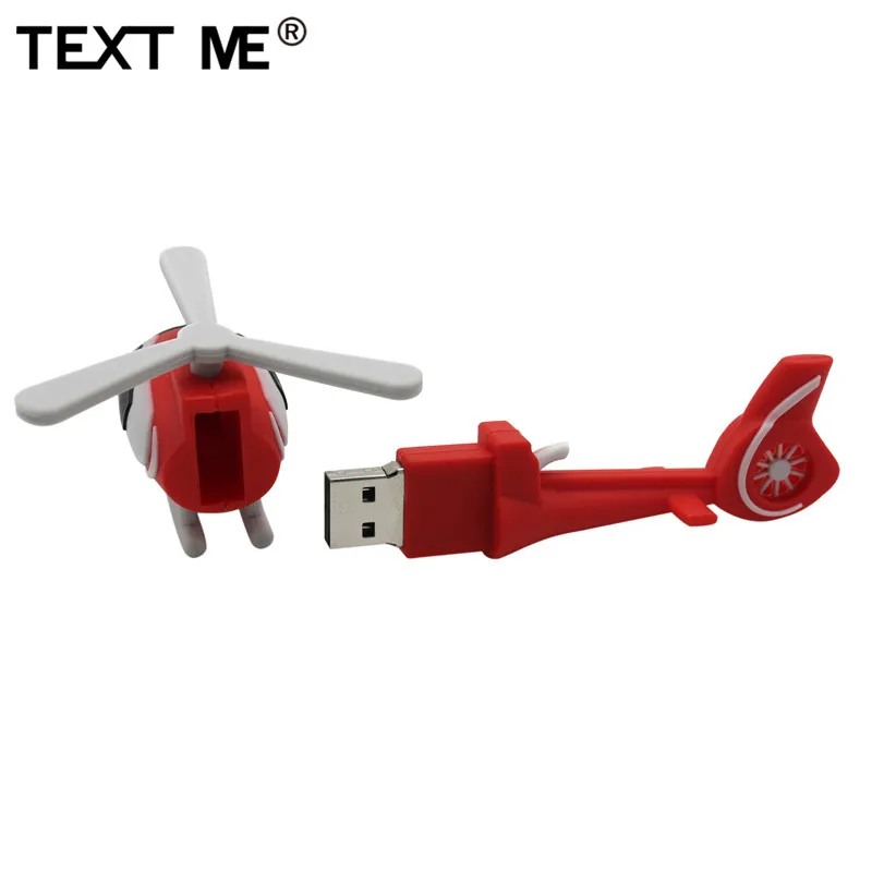 TEXT ME мультяшный вертолет usb флеш-накопитель 4 ГБ 8 ГБ 16 ГБ 32 ГБ 64 ГБ флеш-накопитель U диск usb 2,0 Подарочный флеш-накопитель