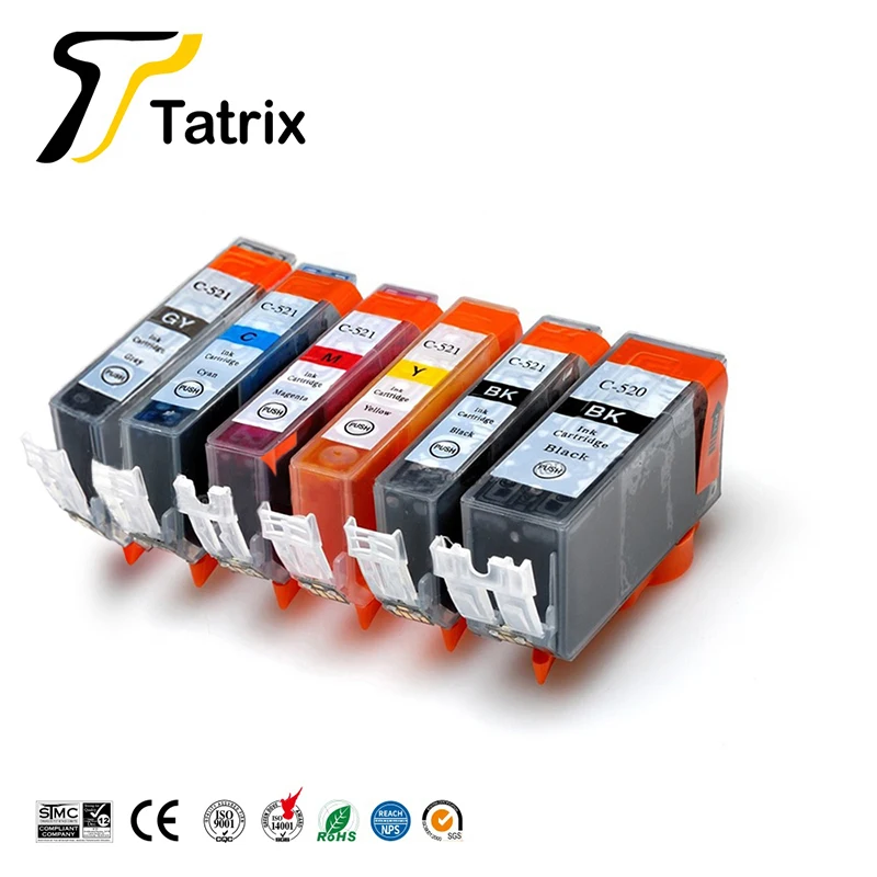 Татрикс для Canon 520 521 PGI520 CLI521 чернильный картридж для принтера Canon PIXMA MP980 PIXMA MP990