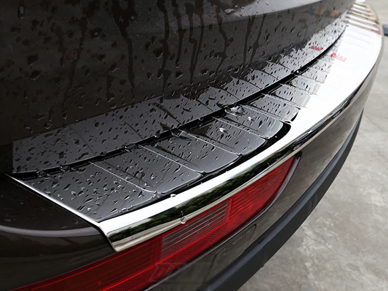 Зеркальная поверхность! Защитная накладка на задний бампер из нержавеющей стали