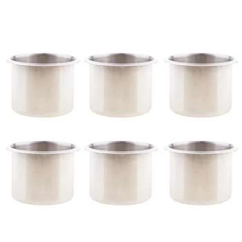 

6 Pieces Stainless Steel Cup Drink Holders for Marine Boat Yacht RV Camper Truck - 68x55mm