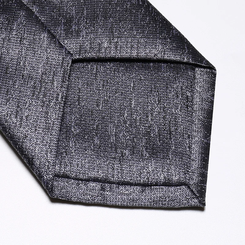Высокое качество дизайнерские новые модные серебристо-серые темные узоры 8 см галстуки для мужчин галстук бизнес работа формальный костюм с подарочной коробкой