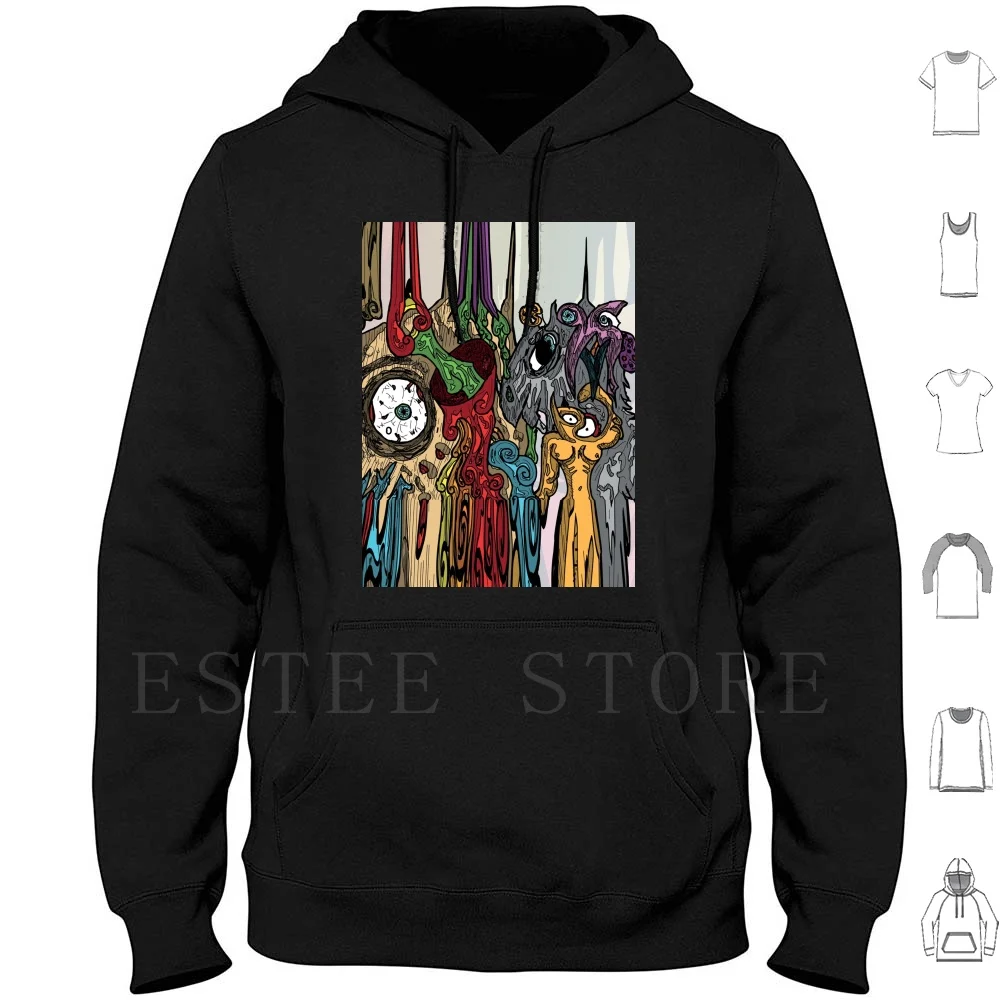 

Strange Feelings Hoodies Long Sleeve Alan Bourke Irish Ireland Abstract Weird Unusual Strange Colourful Different