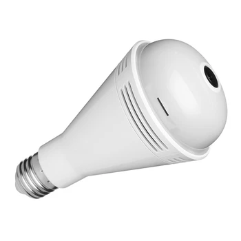 

960P WIFI Bulb Camera 360 degree Wide Angle Fisheye HD Indoor Camera 32G Bluetooth Speaker Colorful Light White Light