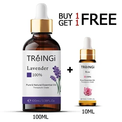 10ml 100ml 110ml Lavender Essential Oil Diffuser Essential Oils 2pcs Set Ylang Ylang Eucalyptus Vanilla Sage Tea Tree Aroma Oil