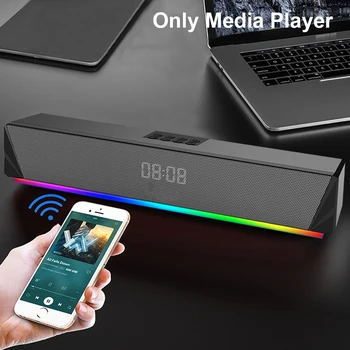 

TV Remote Control RGB LED Display For PC Home Tablets Desktop Computer Bluetooth Sound Bar Speaker TF Card Support Smartphones