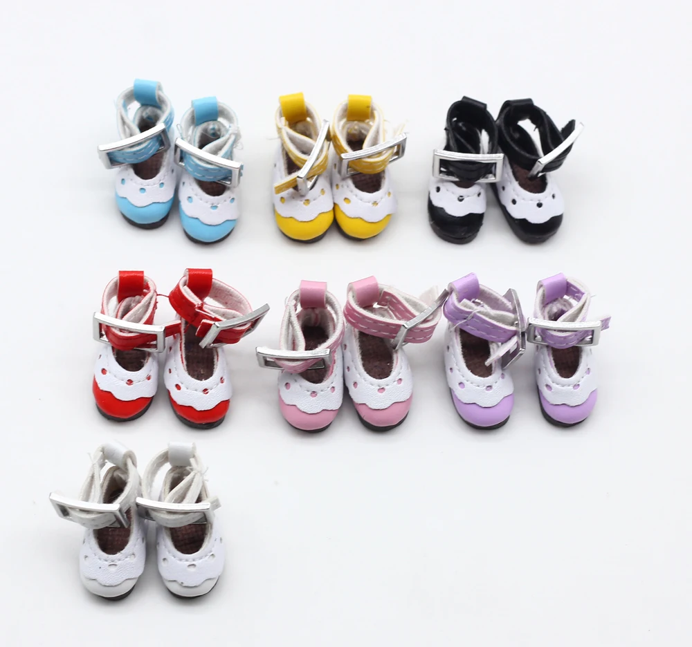 BJD Lace Shoes for Blythes Dolls 1/12 Suitable for OB11 AZ Licca Pullip Doll 2.8*1.3cm