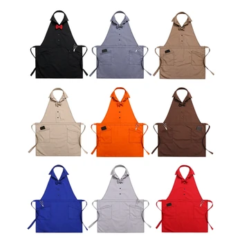 

Apron Korean Fashion Tea Shop Coffee Shop Men and Women Overalls With Apron R9JC