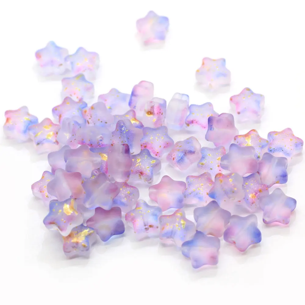 

New Arrive Cute Gradient Colorful Mini Star Flatback Cabochon Resin Ornament for Filling Phone Case Decoration