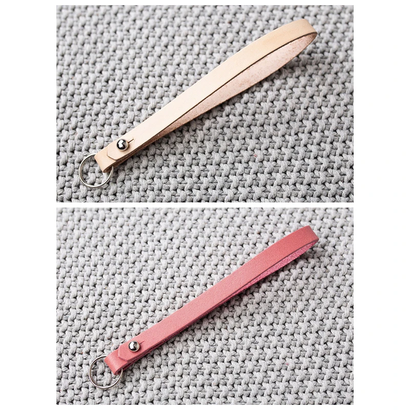 Pink Beige 2pcs Натуральная кожа, домашний брелок-органайзер, унисекс, из воловьей кожи, Автомобильный Дистанционный брелок-держатель, Подарки Для Семьи - Цвет: Pink Beige 2pcs