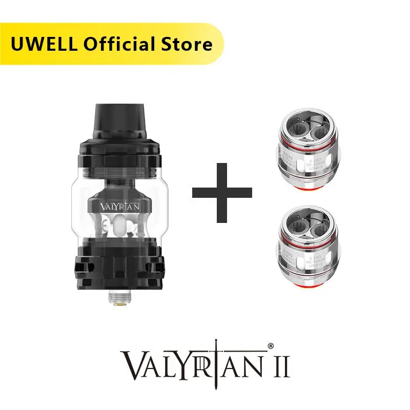 UWELL Valyrian II Tank 2 ML with 1 Pack Valyrina II Replacement Coil UN2 Single/Dual/Triple Meshed Coil E-cigarette Vape Tank