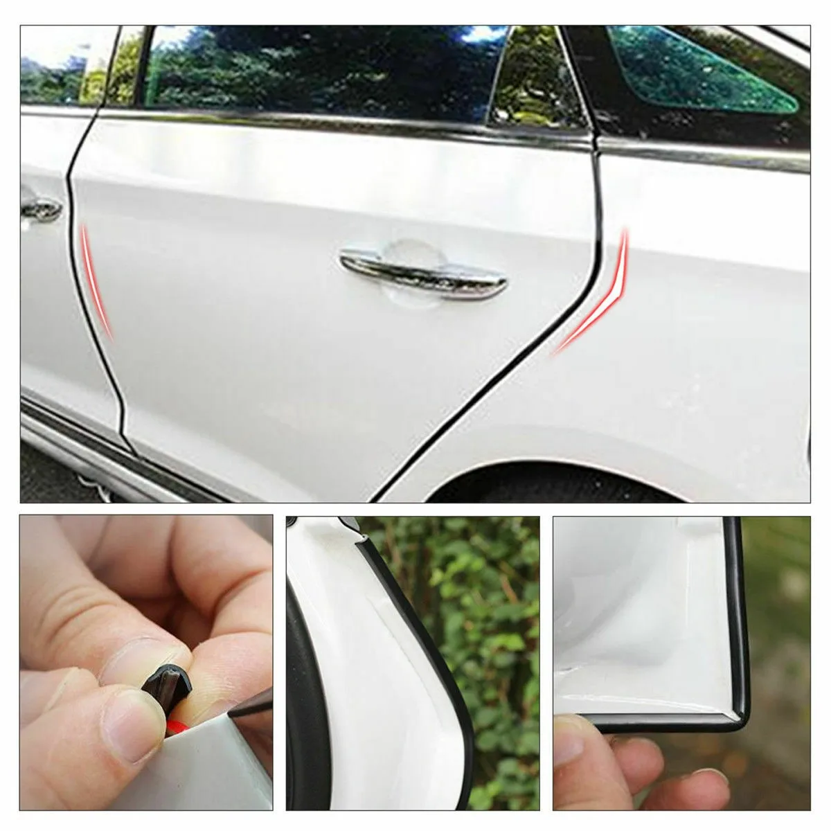 

Car Parts Door Edge Strip Car Heat Resistance Car Guard Moulding Protector Roll Rubber Seal Front/Left/Rear/Right