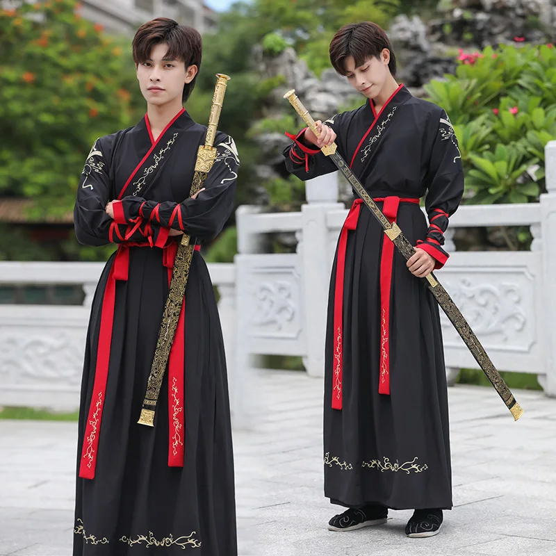 Abito Hanfu Tradizionale Cinese Da Donna – Set 4 Pezzi In Chiffon, Ricamato, Leggero, Perfetto Per Feste E Spettacoli