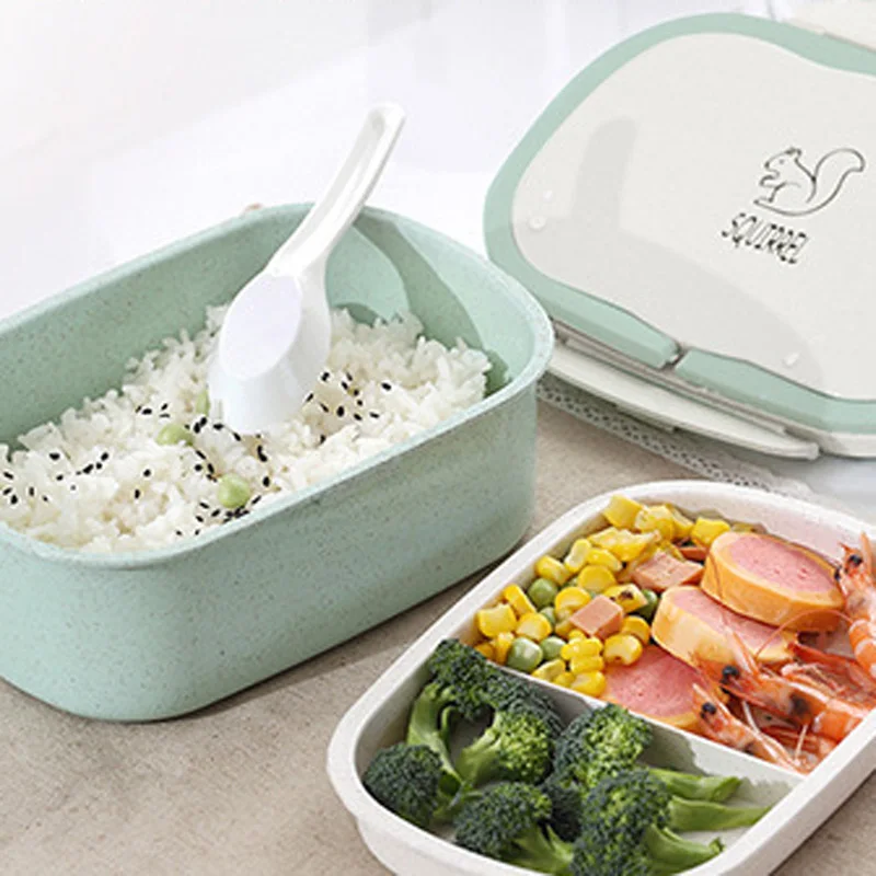 Двухслойный Ланч-бокс для пикника Bento Snack контейнер для хранения фруктов Портативный