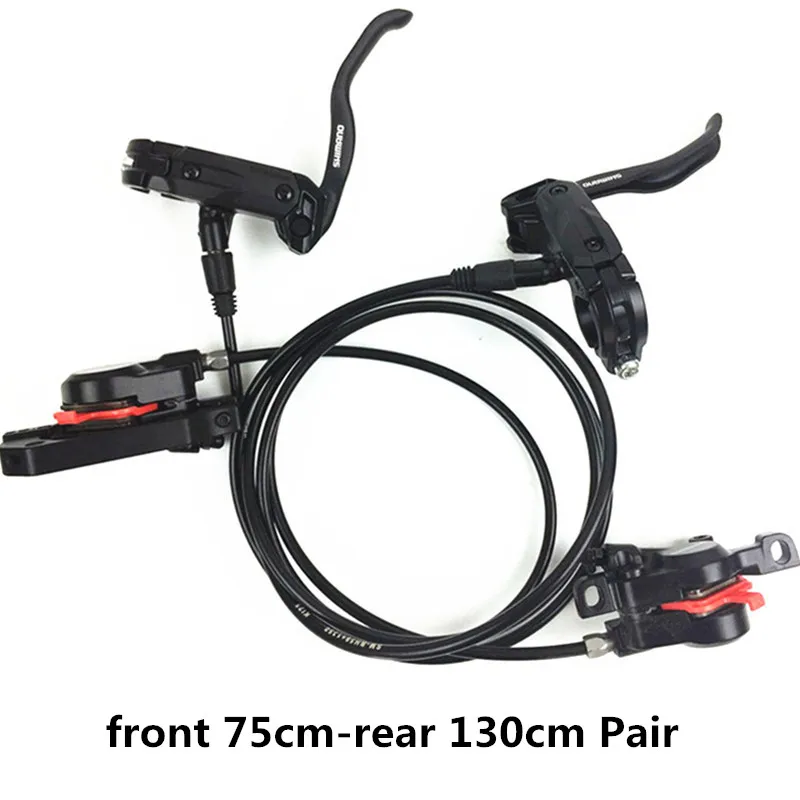 75cm-130cm Pair SHIMANO BR-M505/446 масляный диск горный велосипед гидравлический тормоз вертикальный цилиндр масляный тормоз M505/зажим M446 черный бренд - Цвет: 75cm-130cm Pair
