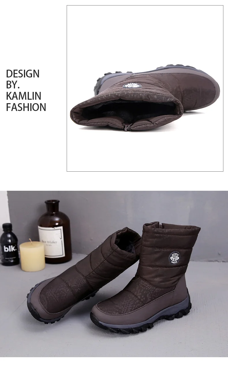 Moipheng/женские ботильоны; коллекция года; женские зимние ботинки на молнии; теплые плюшевые женские нескользящие ботинки на танкетке; Botas Mujer