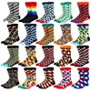 Men's Funny Happy Socks Fine Paragraph Diamond Pattern Argyle Three-dimensional Tube Geometric Funny Large size Combed Cotton ► Photo 1/6