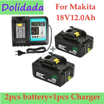 

original 18V12Ah Rechargeable Battery 12000mah Li-Ion Battery Replacement Power Battery for MAKITA BL1880 BL1860 BL1830+Charger