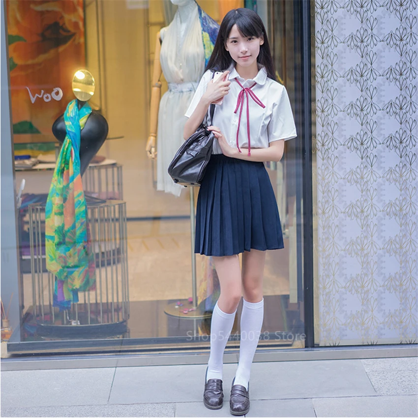 Японская школьная форма стиль плиссированные юбки для девочек старшеклассник каваи Сейлор косплей корейская модная одежда JK Plus