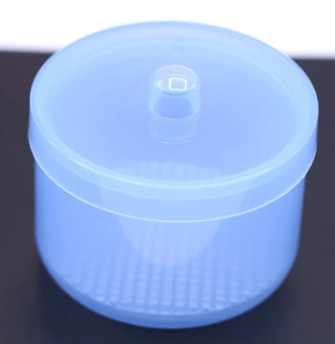 Сверла для ногтей коробка для хранения для очистки дезинфекции инструмент для маникюра круглый стерилизатор пластиковый чехол - Цвет: Blue