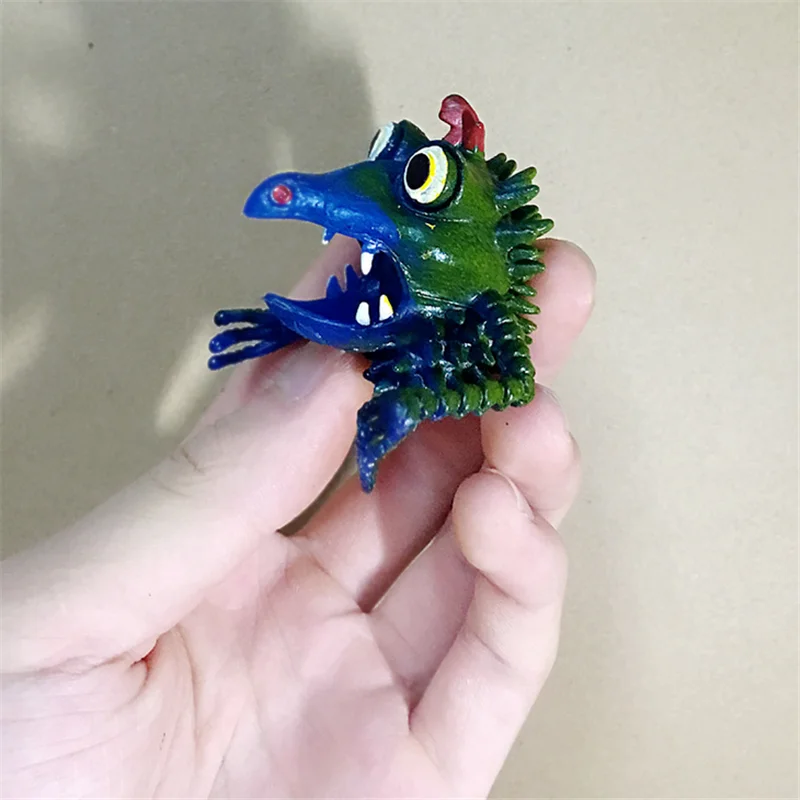 5 Pcs 1Lots Plastic Simulation Animal Finger Hand Puppet Spoof Toy Storytelling Prop Boy And Girl 5