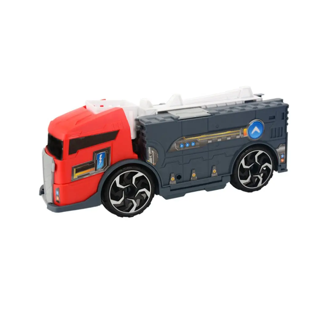 Children Simulation Fire Engineering Vehicle Parking Lot Educational Pull-back Car Set for Kids Car Model Toys