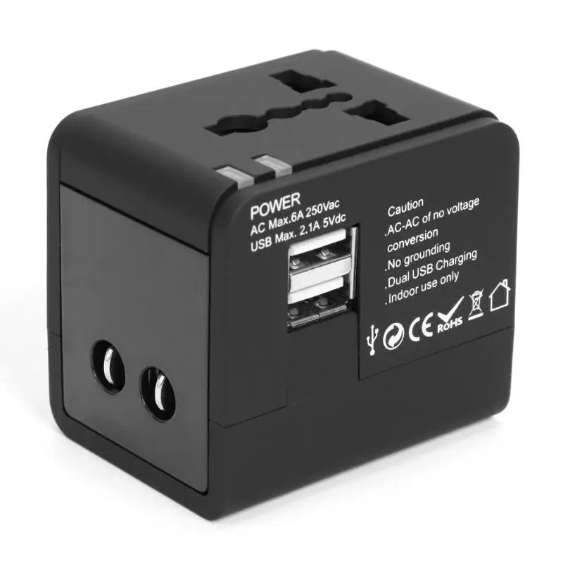 Многофункциональная конверсионная розетка, Универсальный двойной USB дорожный переходник, применимый к MP3 зарядным устройствам, цифровым камерам