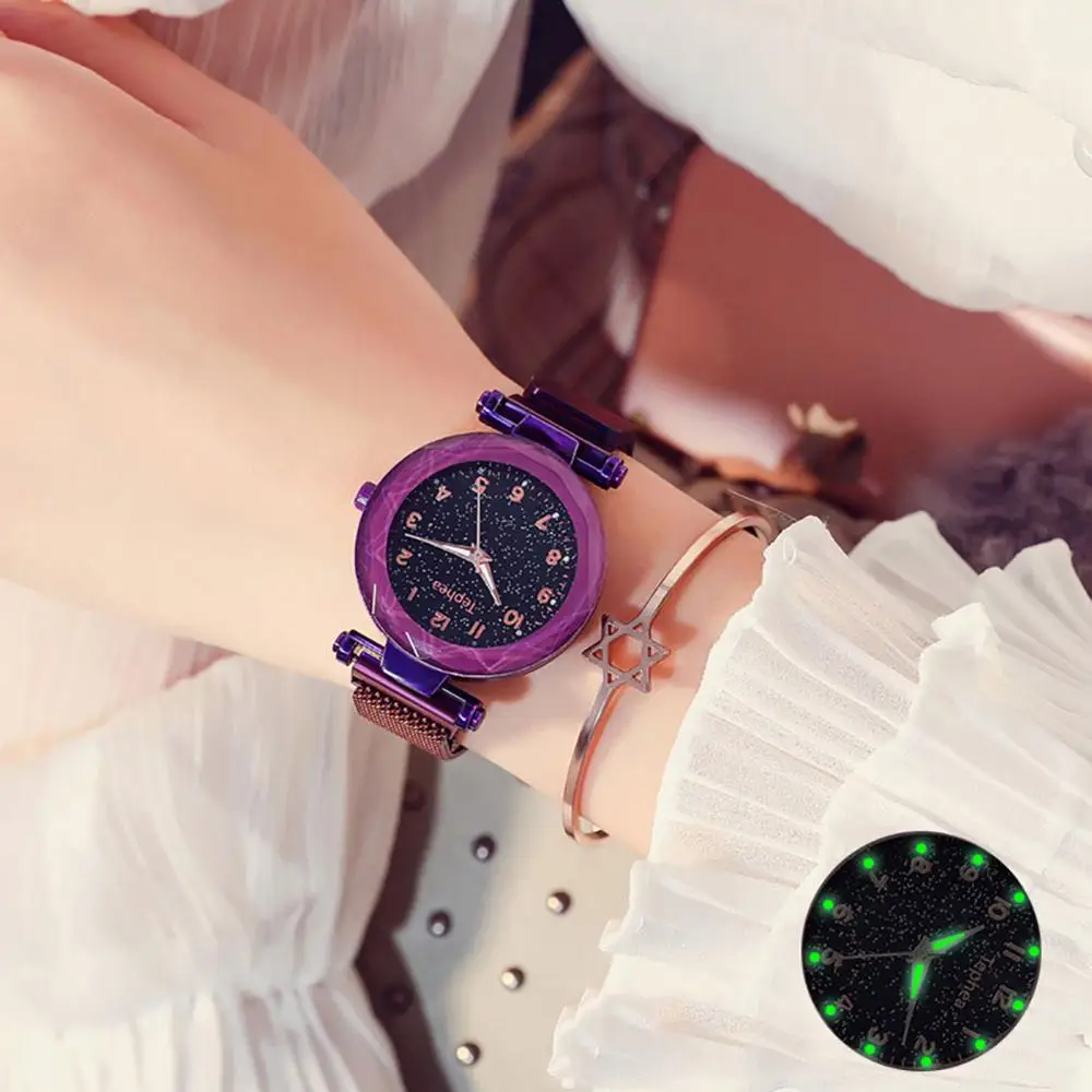 

2019 Starry Sky Ladies Watches Women Watches Luxury Fashion Luminous Women's Quartz Wristwatch Young Girl Watchproof reloj mujer