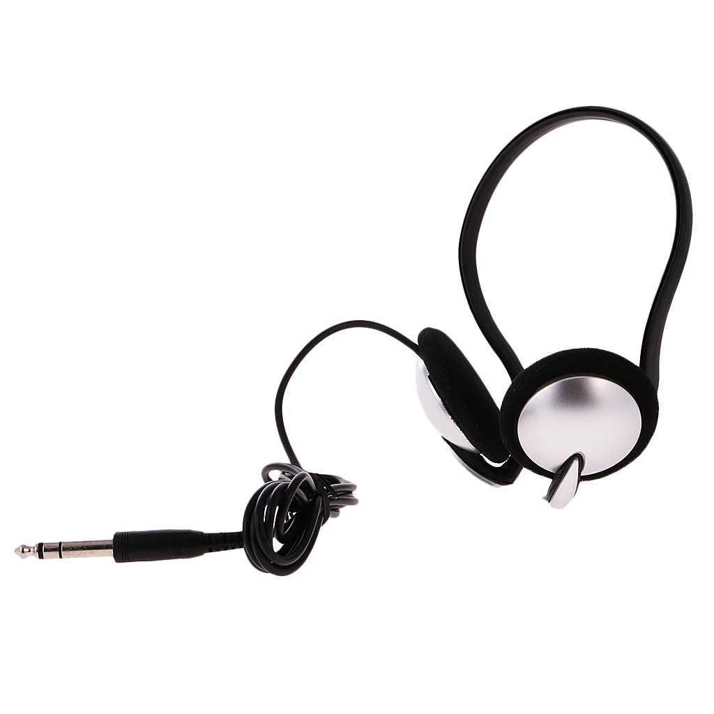 6.3mm Plug Studio Headphones DJ Stereo Headphones Studio Monitor Gaming Headset For TV Phones PC Electronic Piano Headset