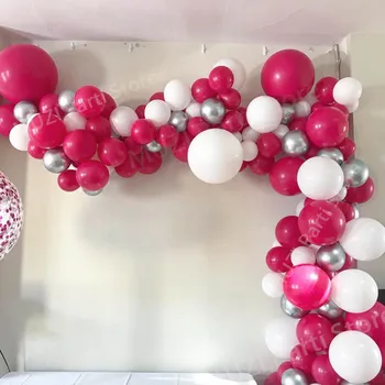 

85pcs DIY Balloon Garland Arch Kit Confetti Balloons for Birthday Baby Shower Silver Metal Ballon Wedding Party Decoration S8XN
