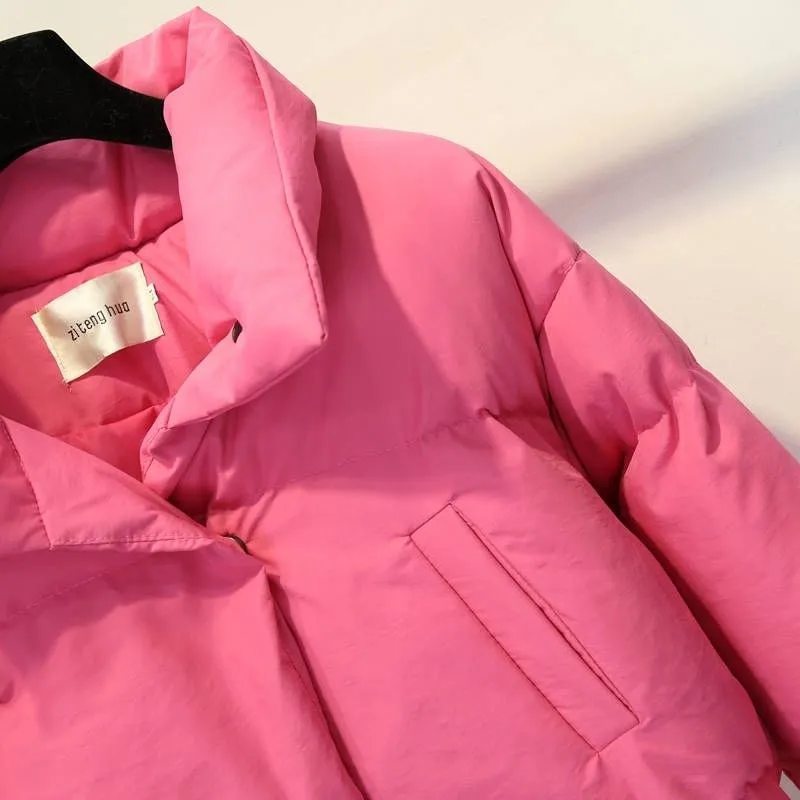 Neploe New Warm Women Coats Fashion Clothes Parkas Ladies Jacket Stand Collar Drawstring Pocket Cotton-padded Clothes Coat 55269