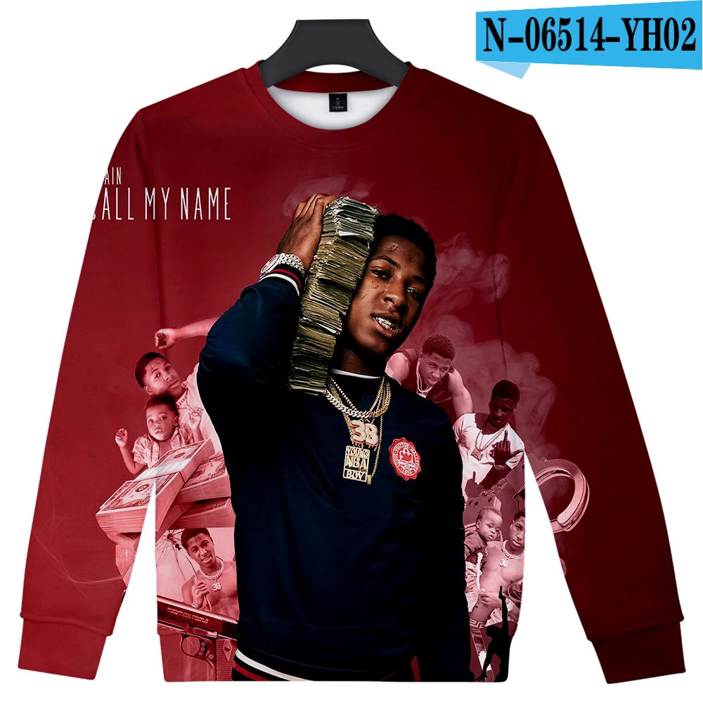 YoungBoy Never Broke Again2019, Новая Модная стильная толстовка с капюшоном, худи с 3D принтом, Harajuku, уличная одежда - Цвет: YH02-1-1