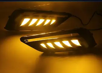 

For MG6 2017-2018 Daytime Running Lights fog lamp Three Functions Car LED 2Pcs Turning Singal Light