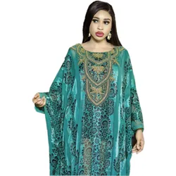 African Dresses For Women Dashiki Loose Chiffon Hot Diamond Dress Fashion Femme Robes Elegant Party African Clothing Inner Skirt